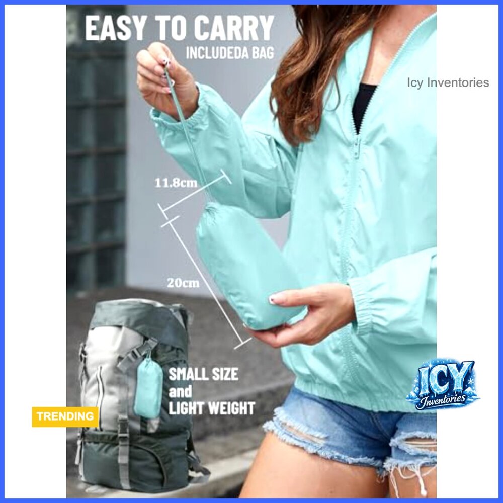 Waterproof Polyester Packable Raincoat With Hood … - image 6